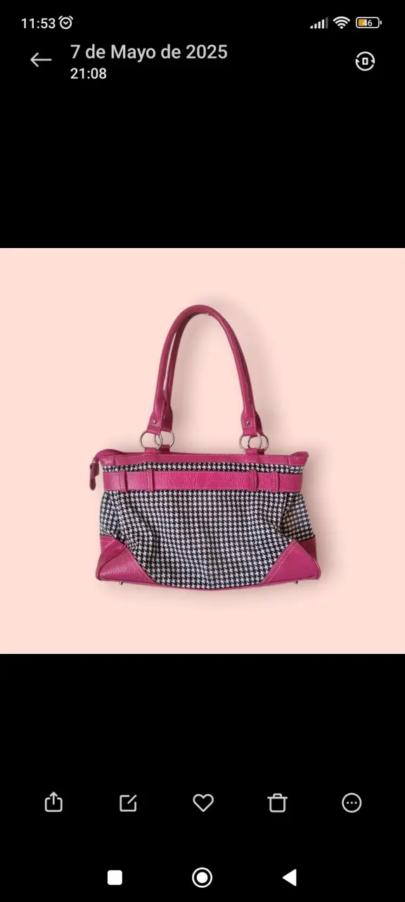 Cartera rosa con patrón geométrico - miniatura 2
