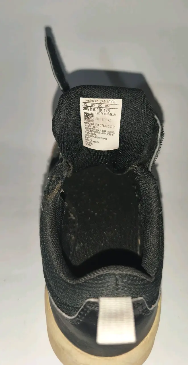 Zapatillas negras ADIDAS con velcro - miniatura 4
