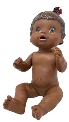 Muñeca bebé con vestido rosa - miniatura 4