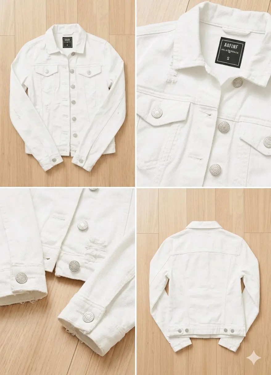Chaqueta denim blanca - miniatura 2