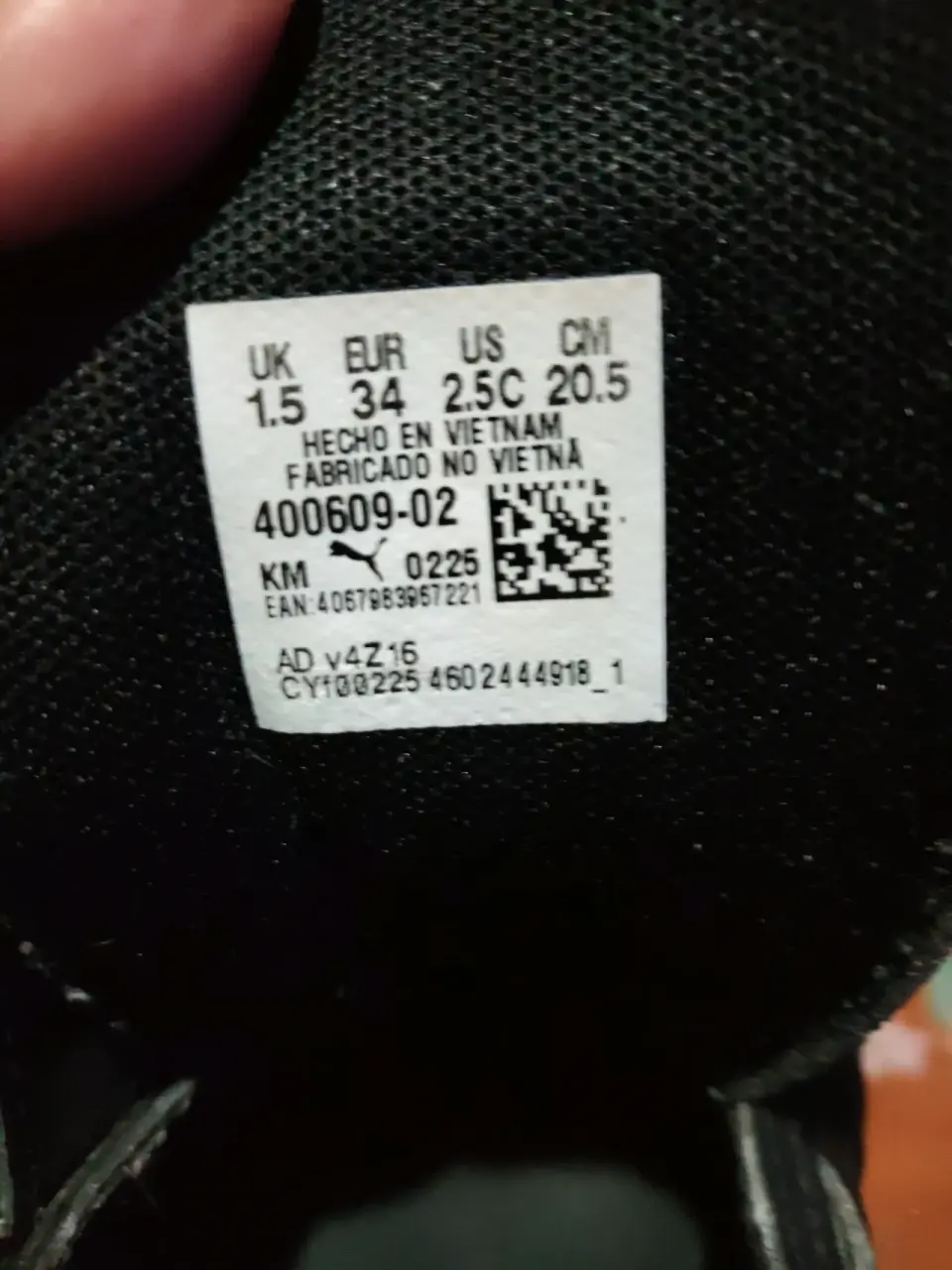 Zapatillas deportivas negras talla 34 - miniatura 1