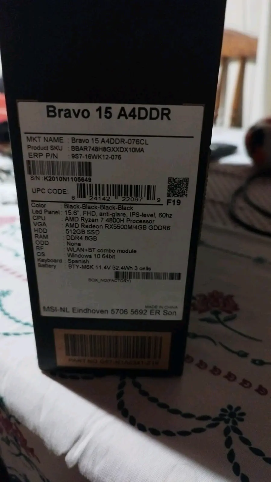 Notebook gamer MSI Bravo 15 A4DDR en excelente est - miniatura 4