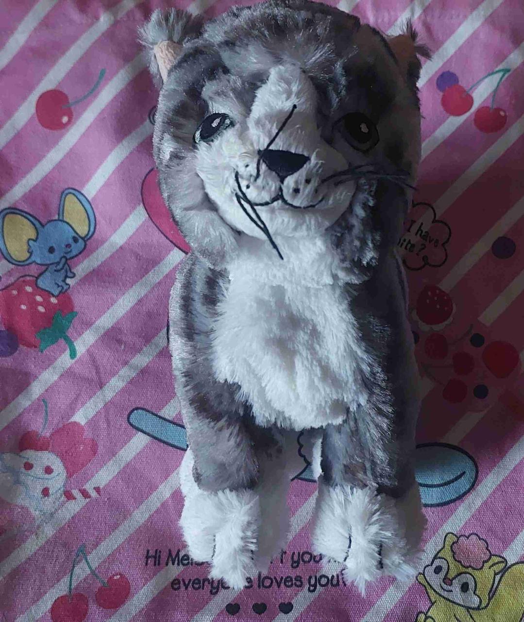 Peluche de gato gris - miniatura 1