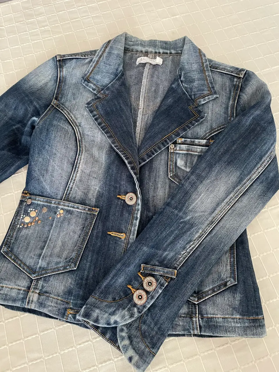 Chaqueta blazer de mezclilla