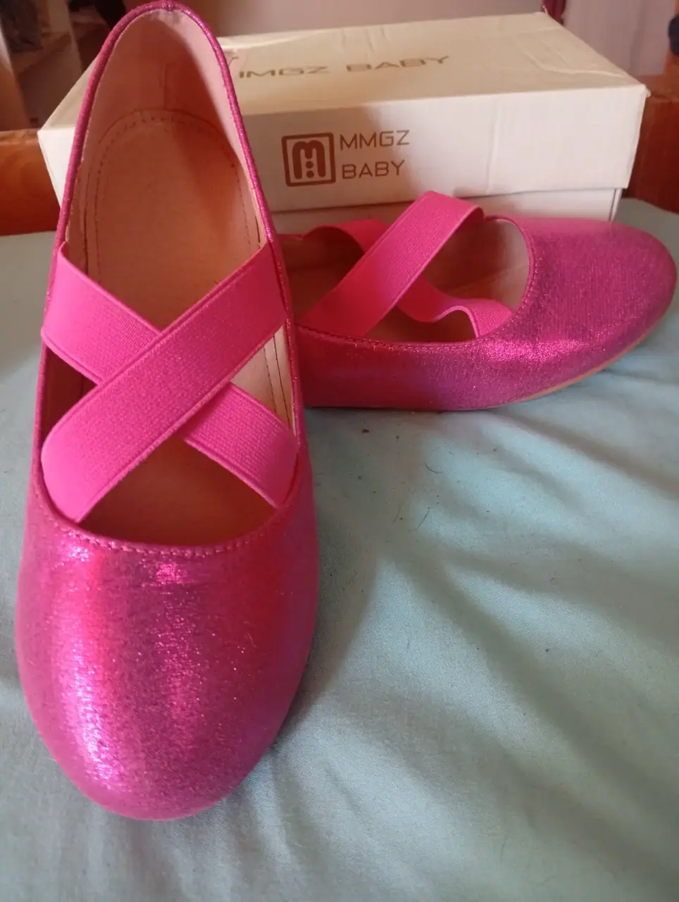 Zapatos de niña lila con moño - miniatura 2