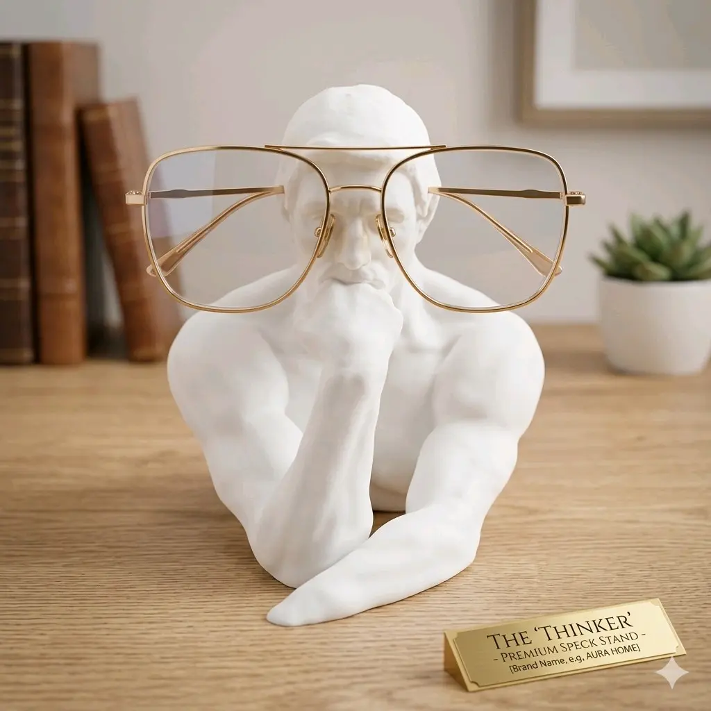 Escultura hombre sosteniendo gafas - miniatura 2