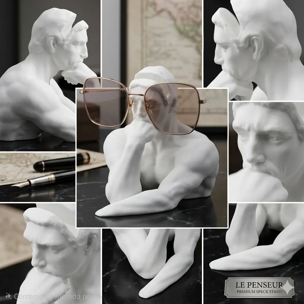 Escultura hombre sosteniendo gafas - miniatura 3