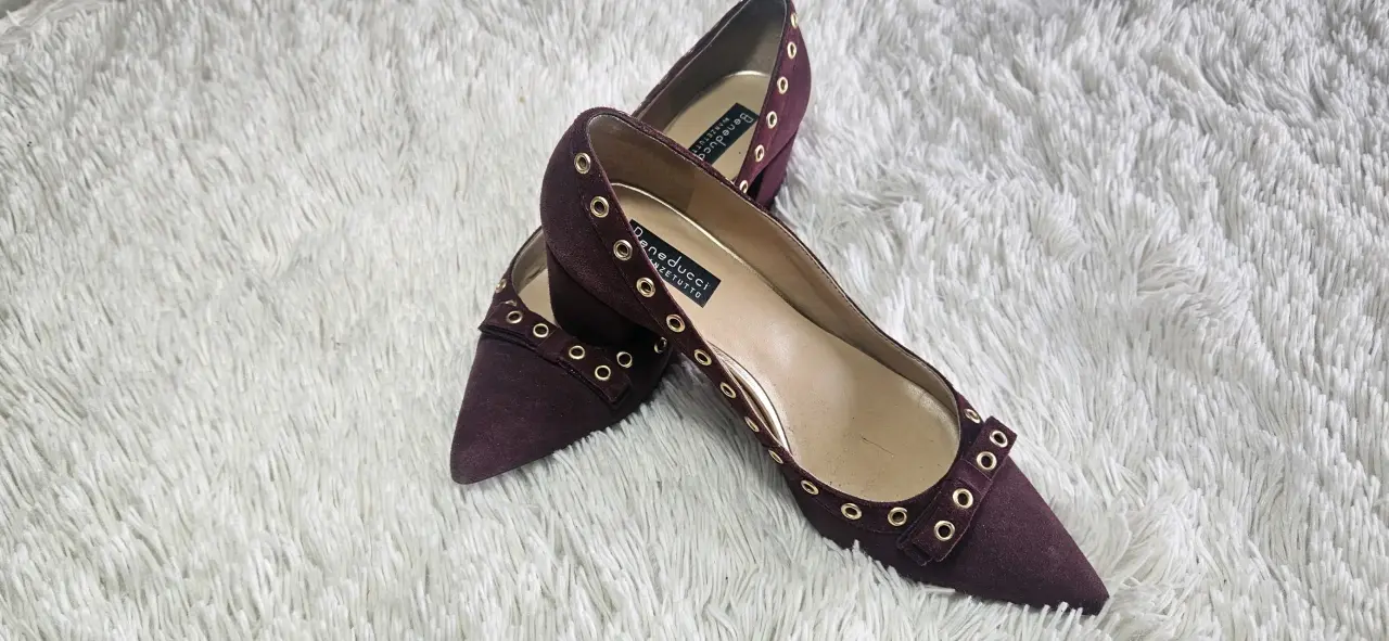 Zapatos de tacón Beneducci burdeos 38 - miniatura 2