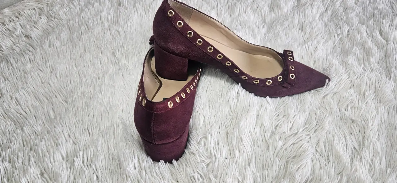 Zapatos de tacón Beneducci burdeos 38 - miniatura 3