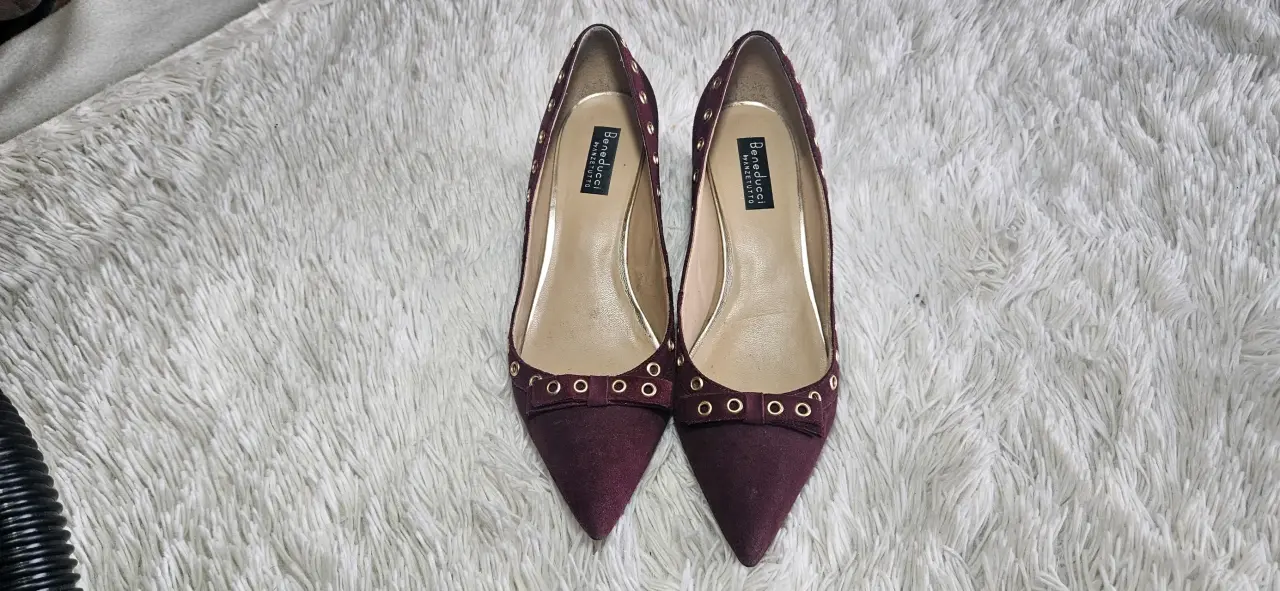 Zapatos de tacón Beneducci burdeos 38 - miniatura 5
