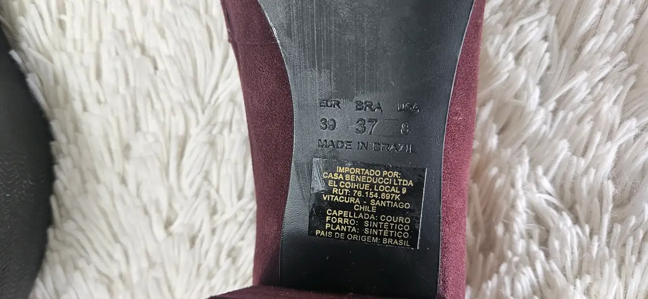 Zapatos de tacón Beneducci burdeos 38 - miniatura 6