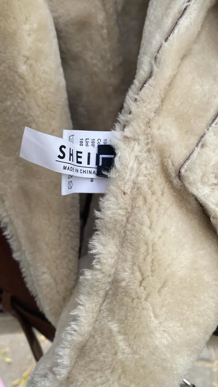 Chaqueta de cuero marrón con forro - miniatura 4