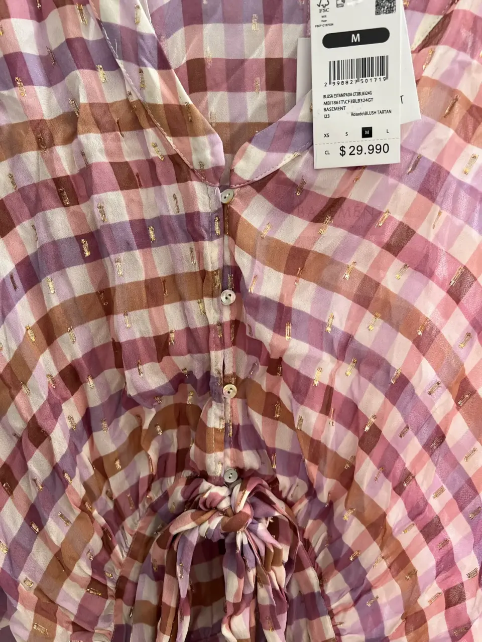 Blusa NUEVA a cuadros Basement - miniatura 3