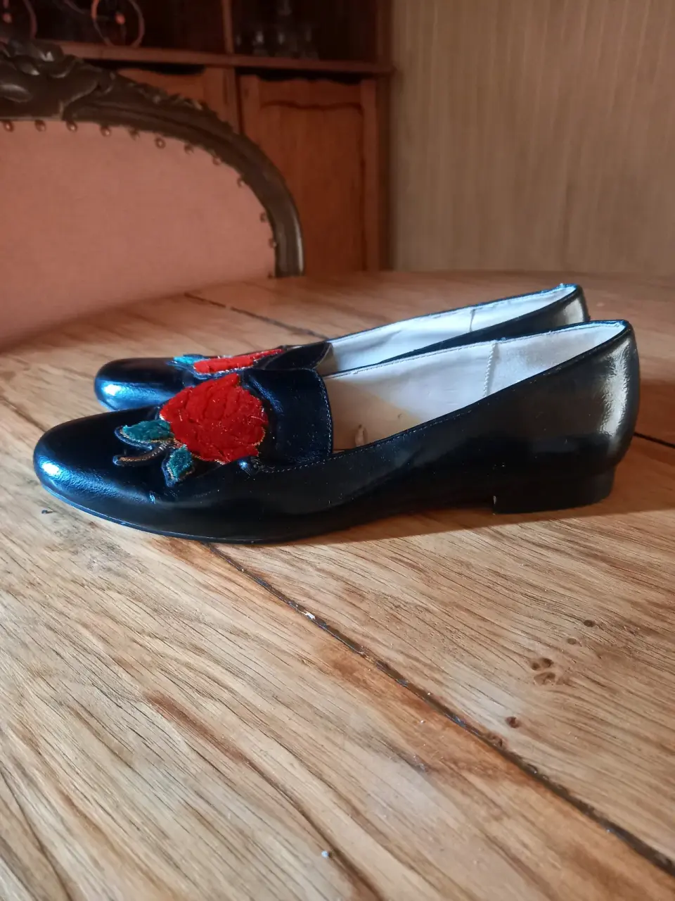 Zapatos planos bordados mujer - miniatura 2