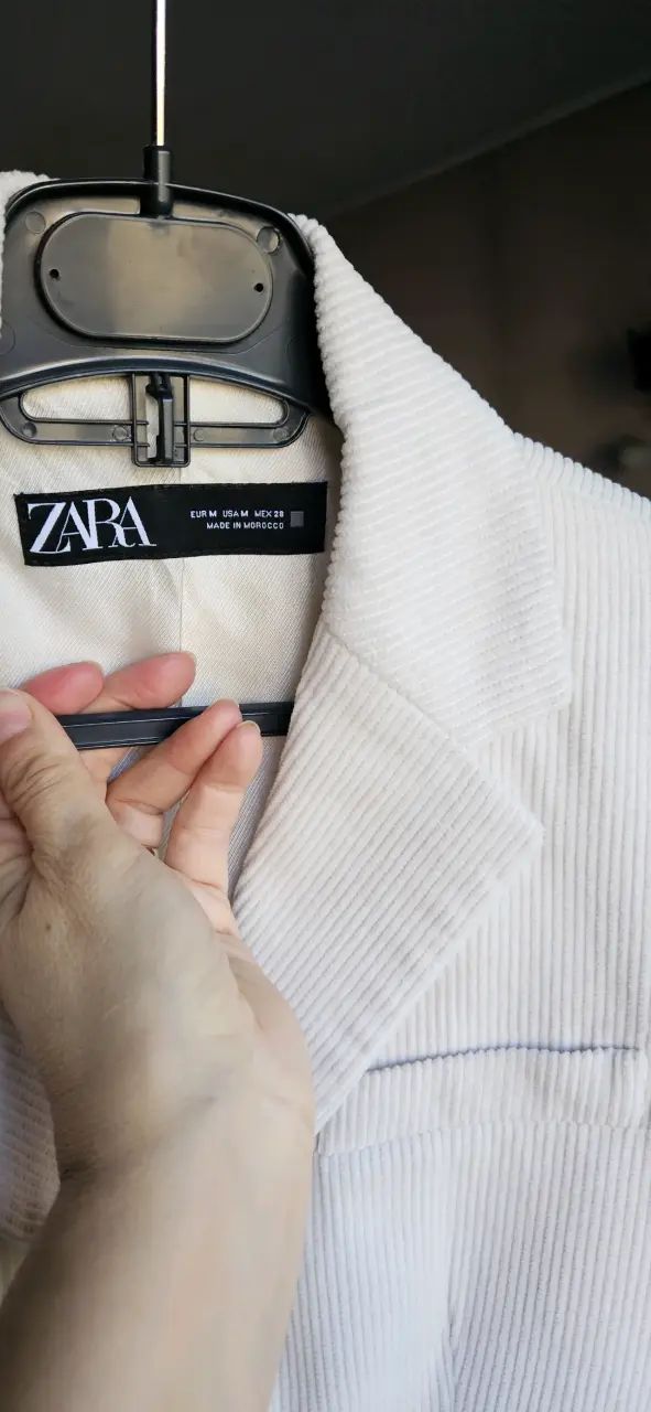 Blazer beige cotelé Zara con botones M - miniatura 3