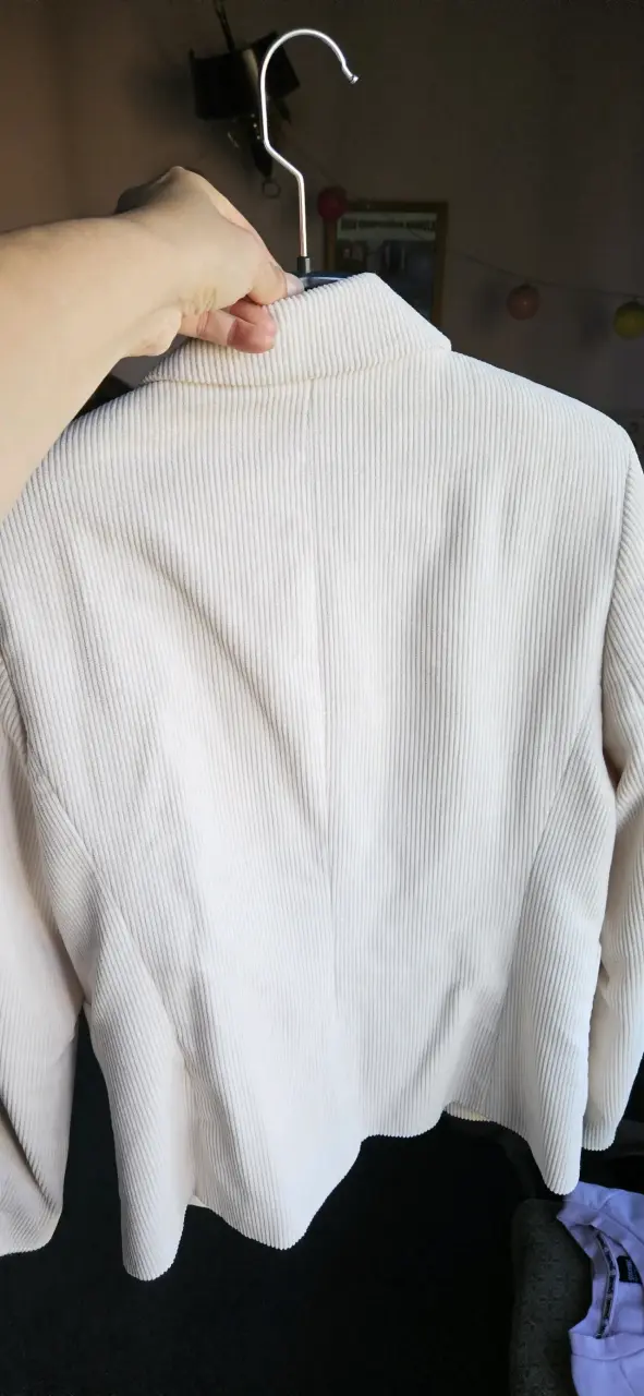 Blazer beige cotelé Zara con botones M - miniatura 4