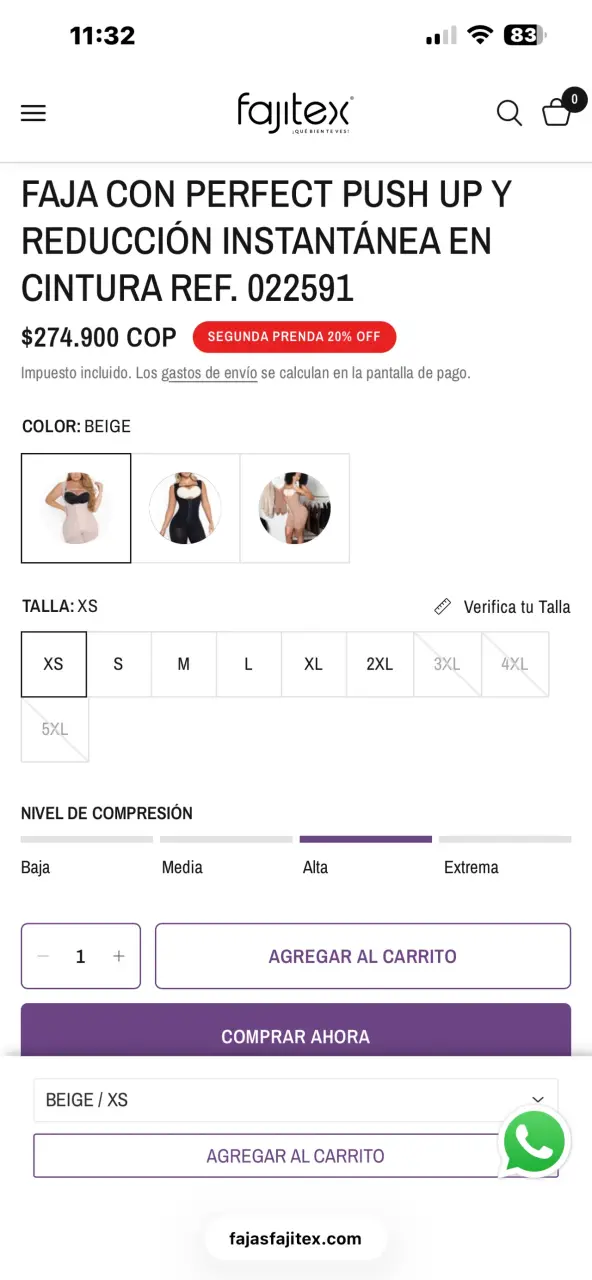 Faja modeladora beige - miniatura 3