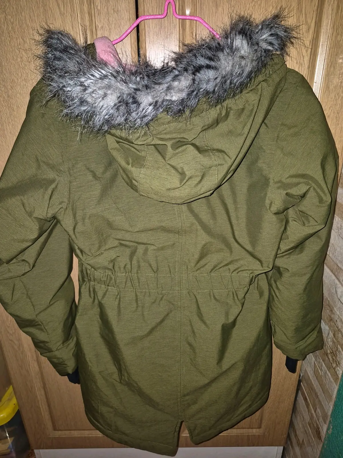 Parka Columbia verde talla 10-12 omni tech - miniatura 2