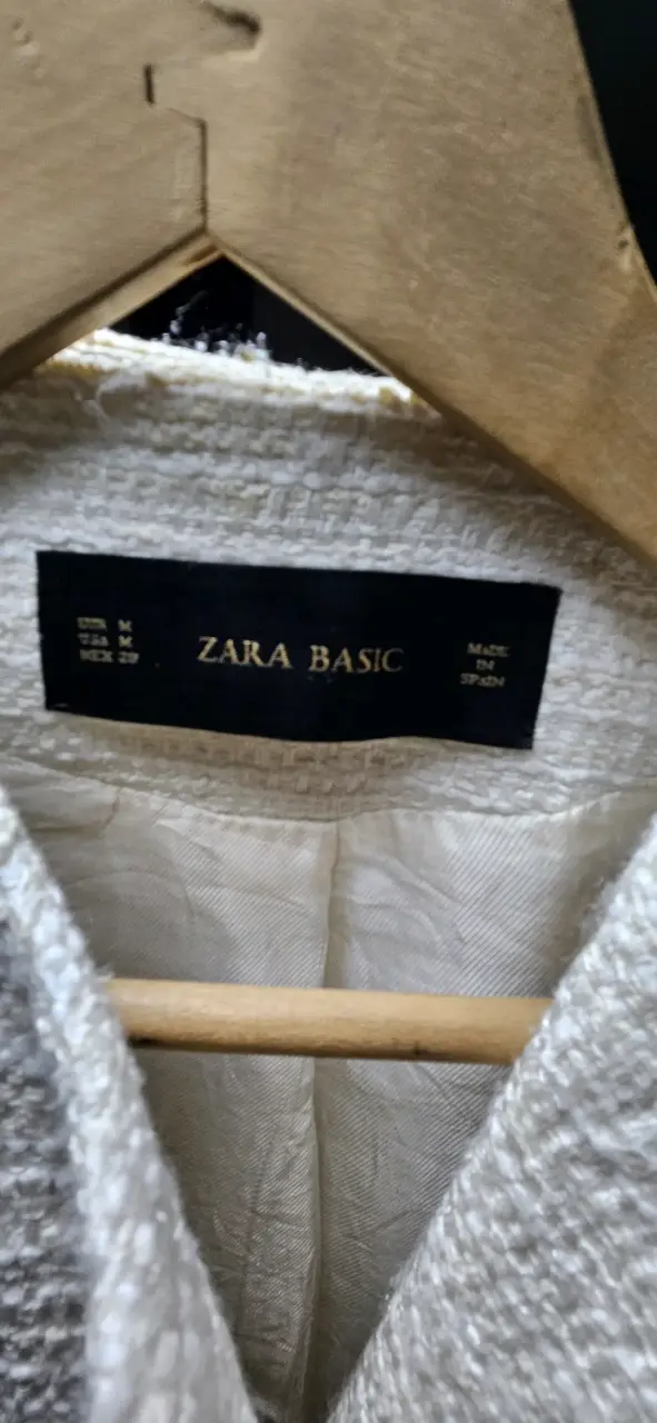 Blazer entallado blanco invierno Zara M - miniatura 2