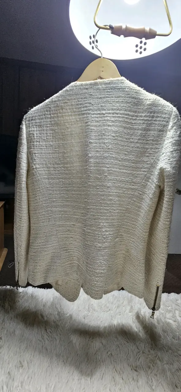 Blazer entallado blanco invierno Zara M - miniatura 3