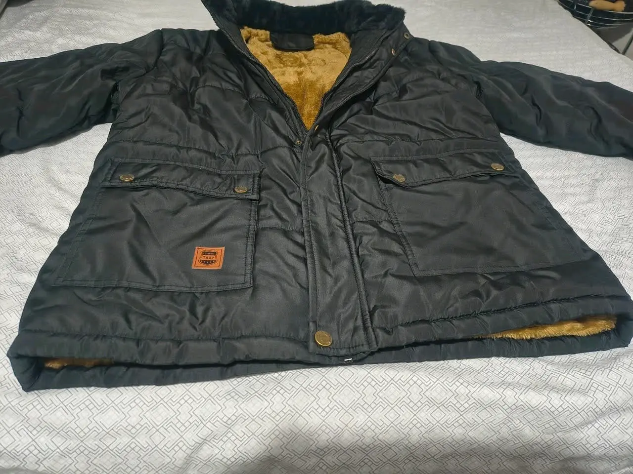 Chaqueta abrigada negra talla L hombre ( Nueva) - miniatura 5