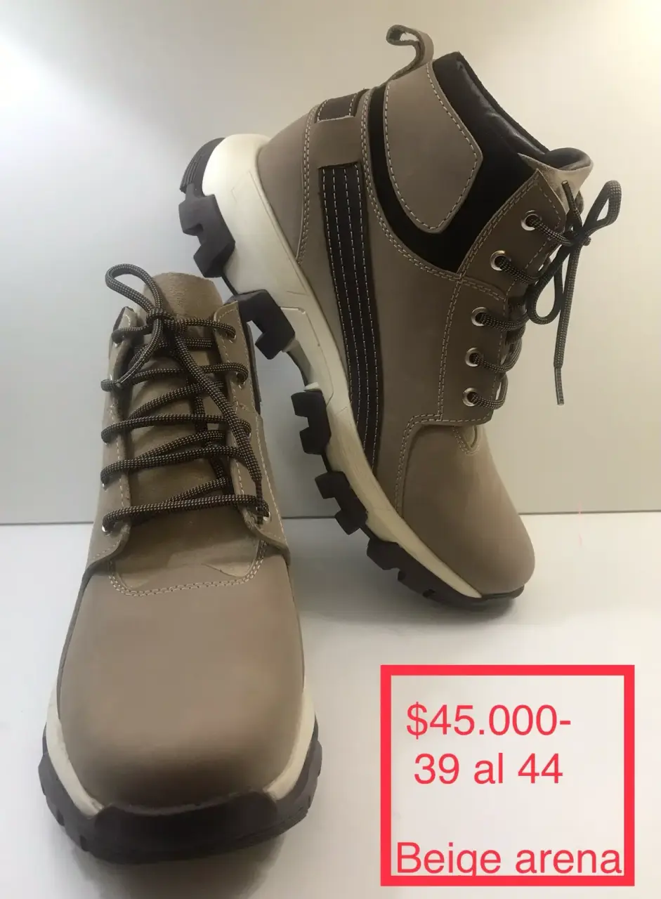 Botas beige arena de hombre - miniatura 1