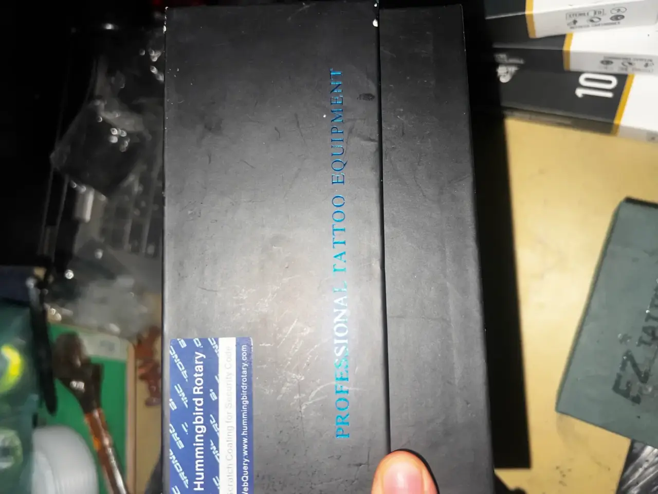 Máquina de tatuar azul Bronc + bateria Ez P3 - miniatura 3