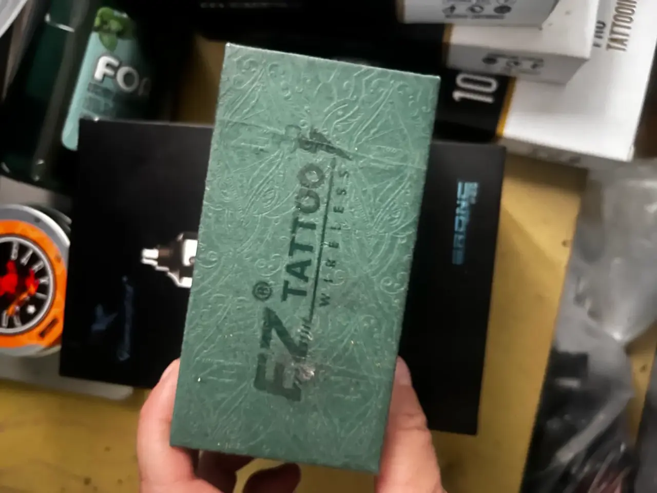 Máquina de tatuar azul Bronc + bateria Ez P3 - miniatura 6