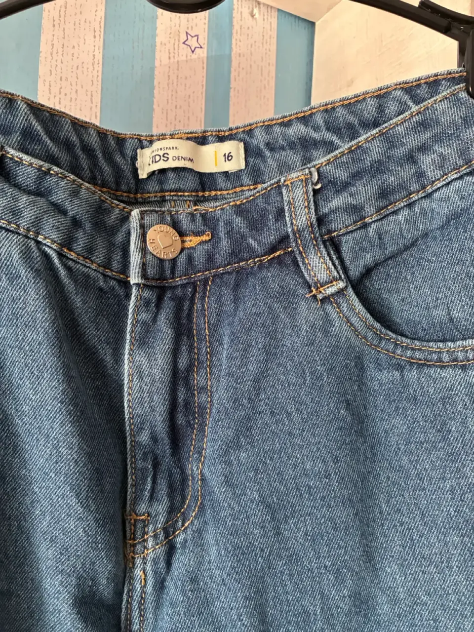 Jeans denim cargo azul - miniatura 4