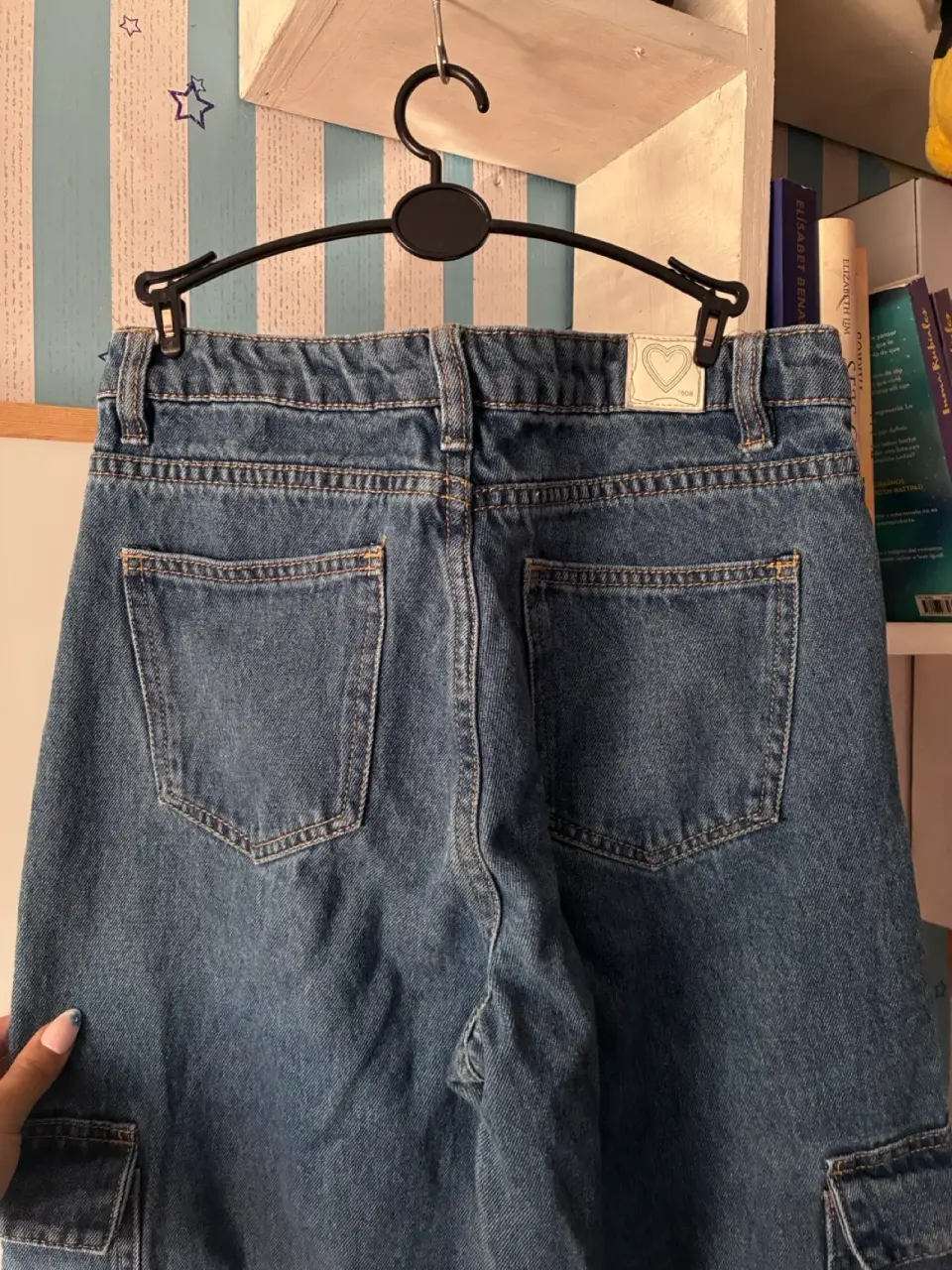 Jeans denim cargo azul - miniatura 5