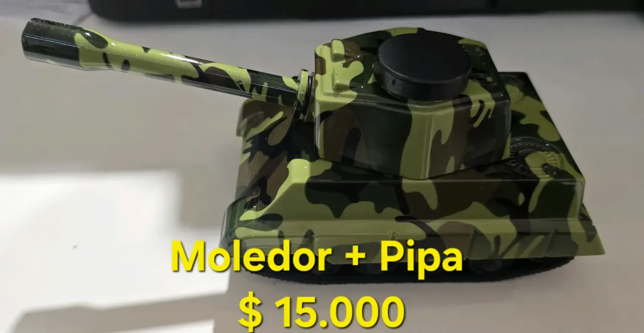 Moledor y pipa estilo tanque - miniatura 1