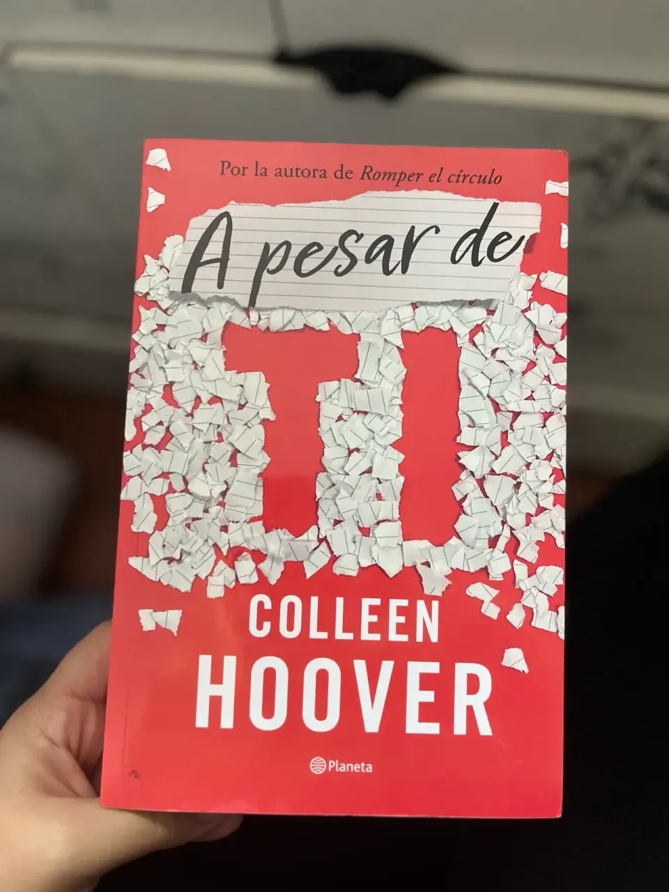 Libro 'A pesar de ti' por Colleen Hoover