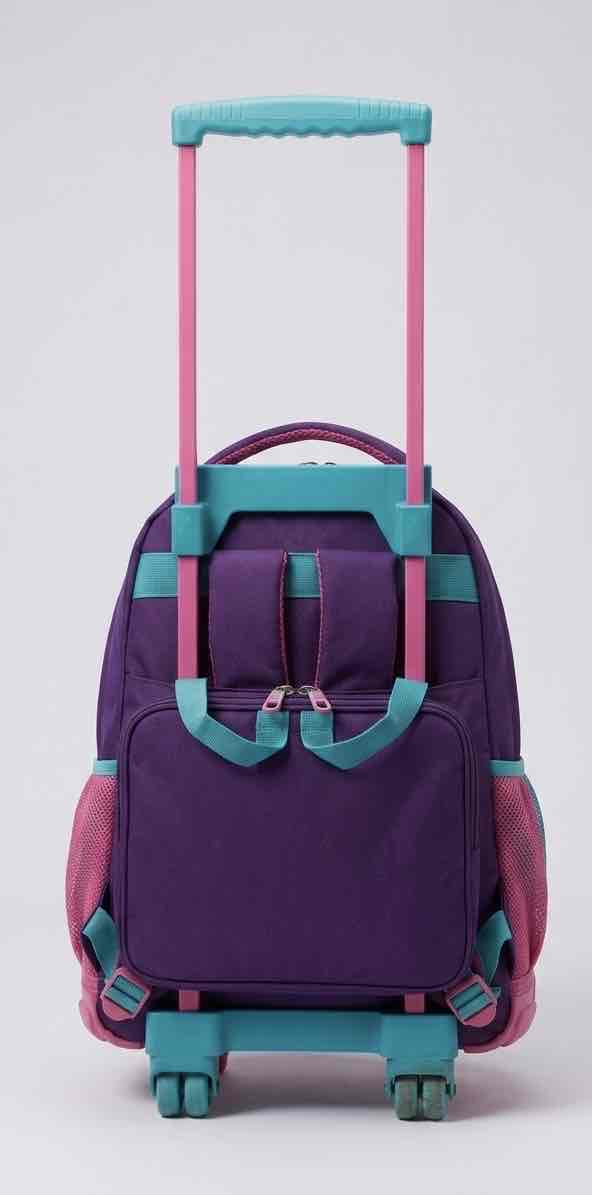 Mochila morada con ruedas - miniatura 2