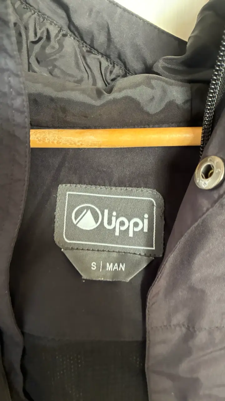 Chaqueta cortaviento negra lippi con capucha - miniatura 2