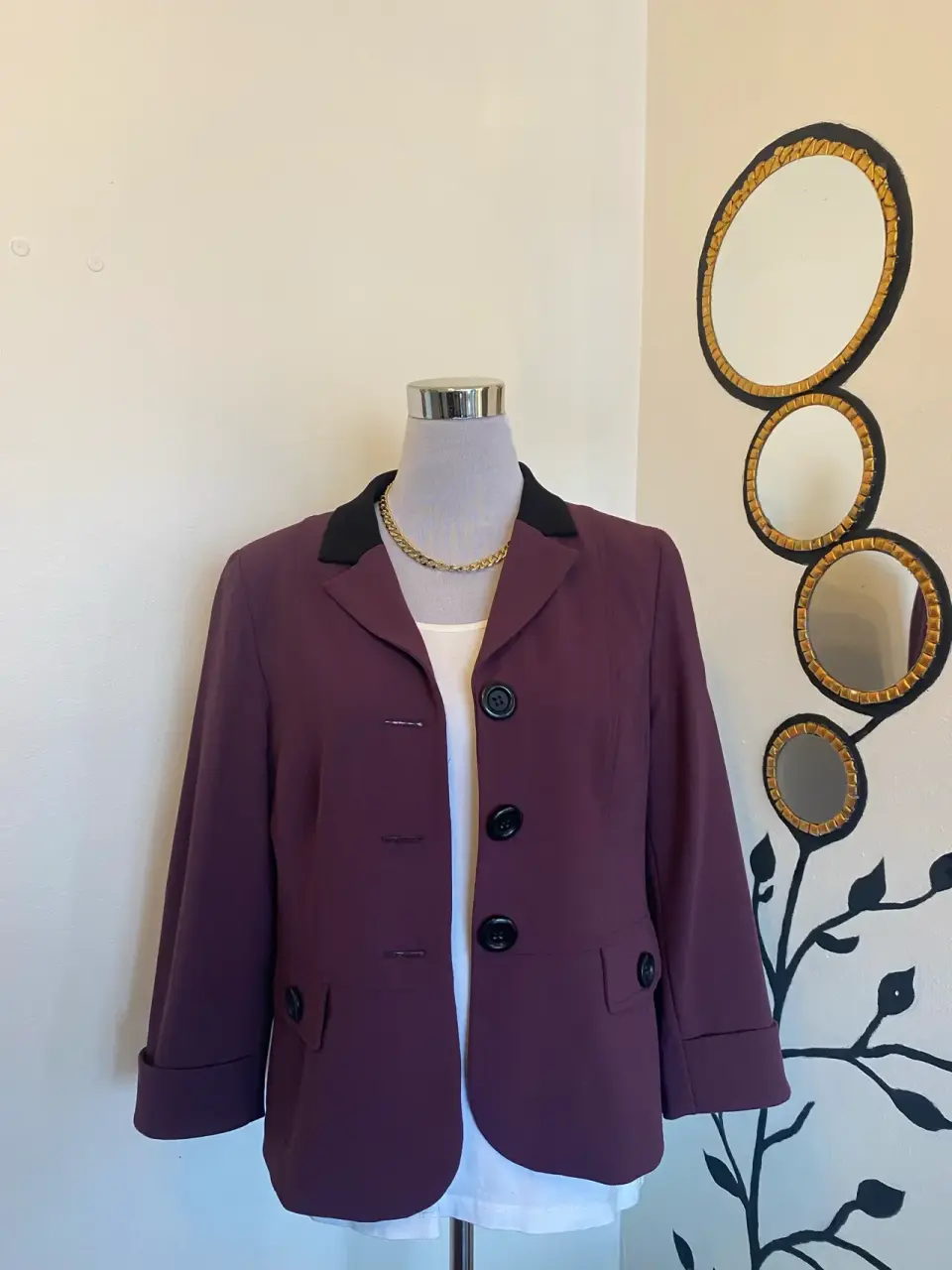 Blazer morado oscuro talla 40 - miniatura 2