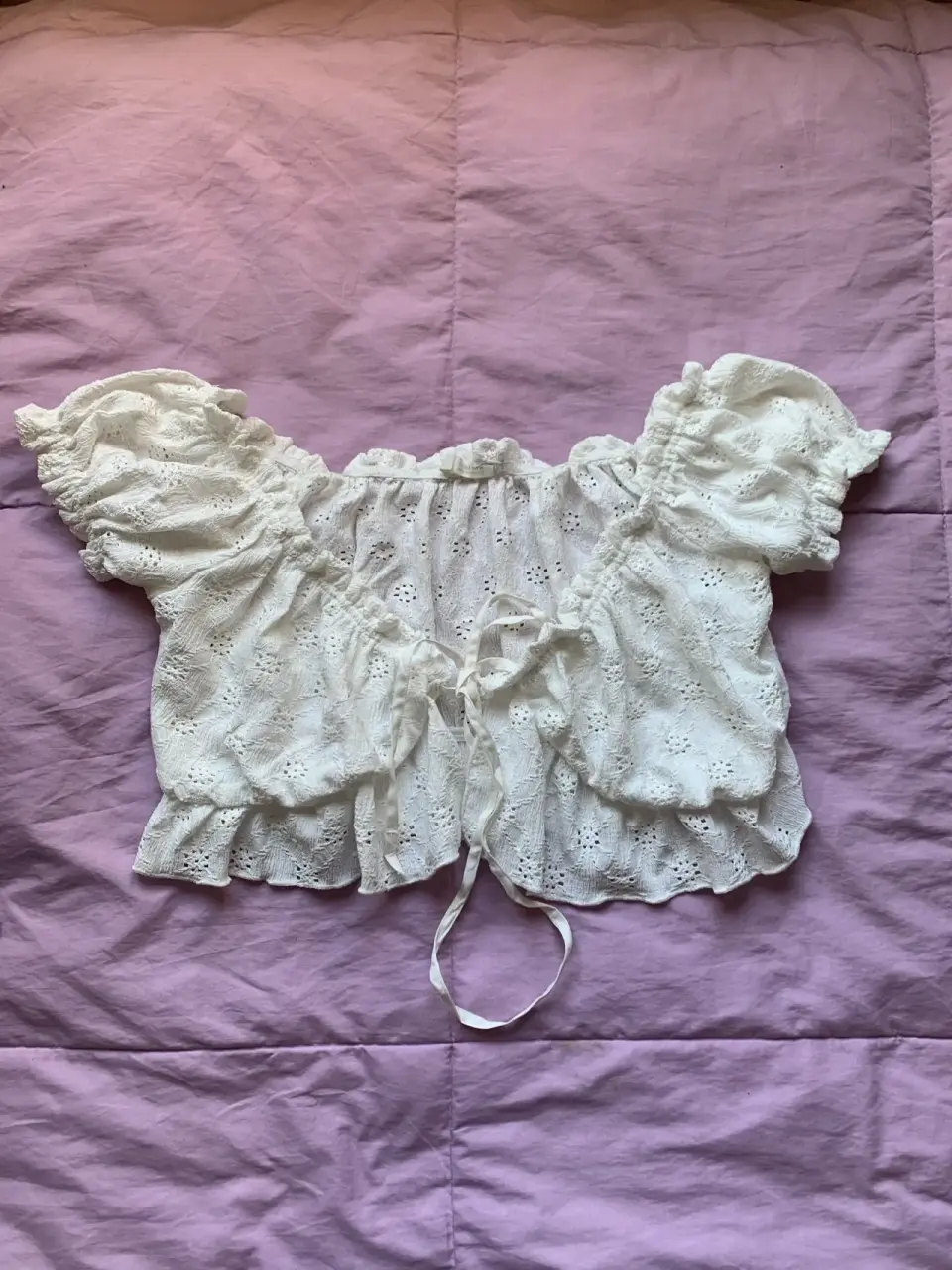 Top zara blanca talla S - miniatura 1
