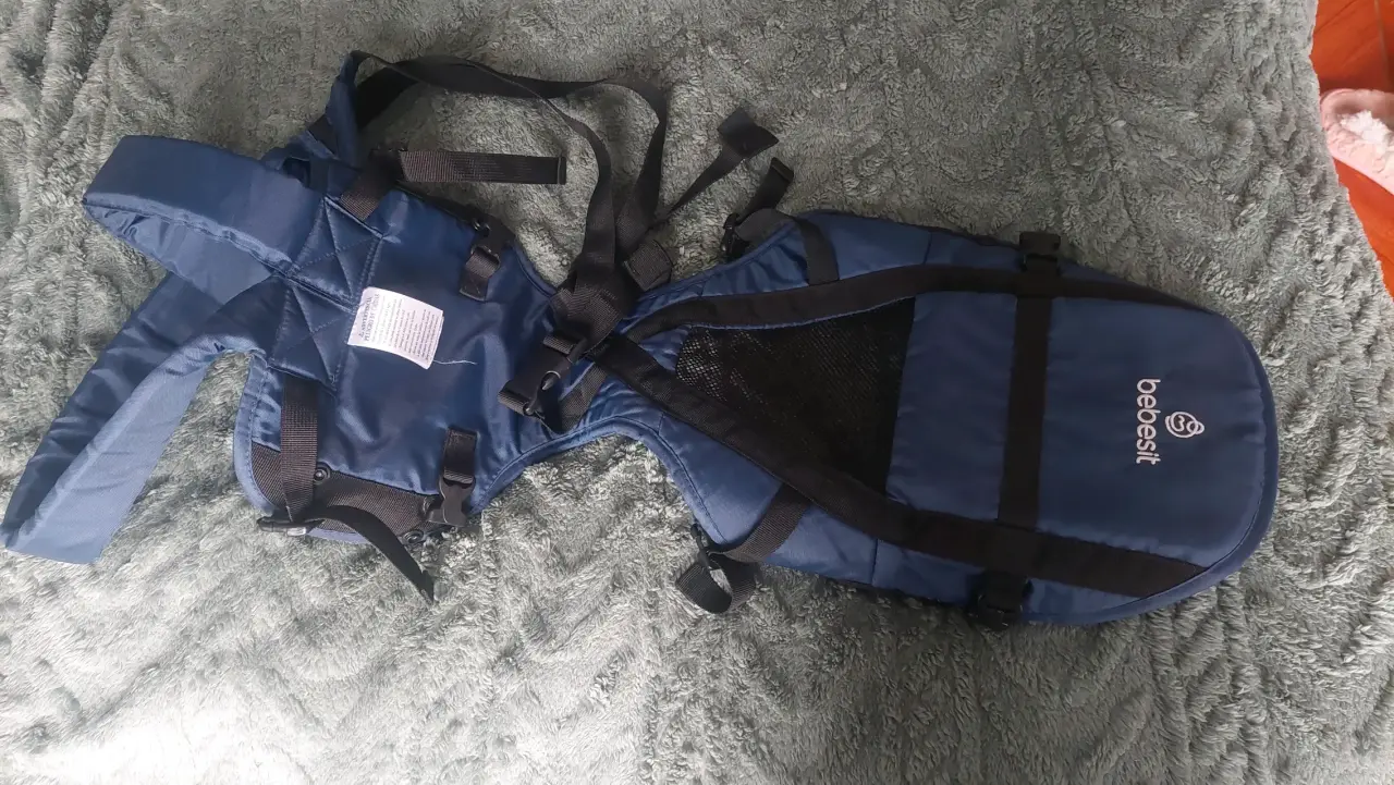 Mochila portabebé Bebesit azul - miniatura 3