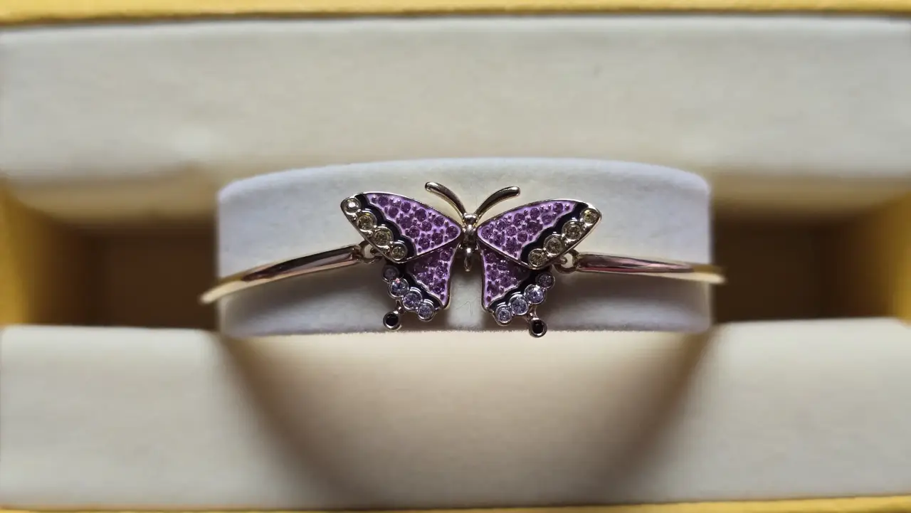 Pulsera mariposa con cristales - miniatura 1