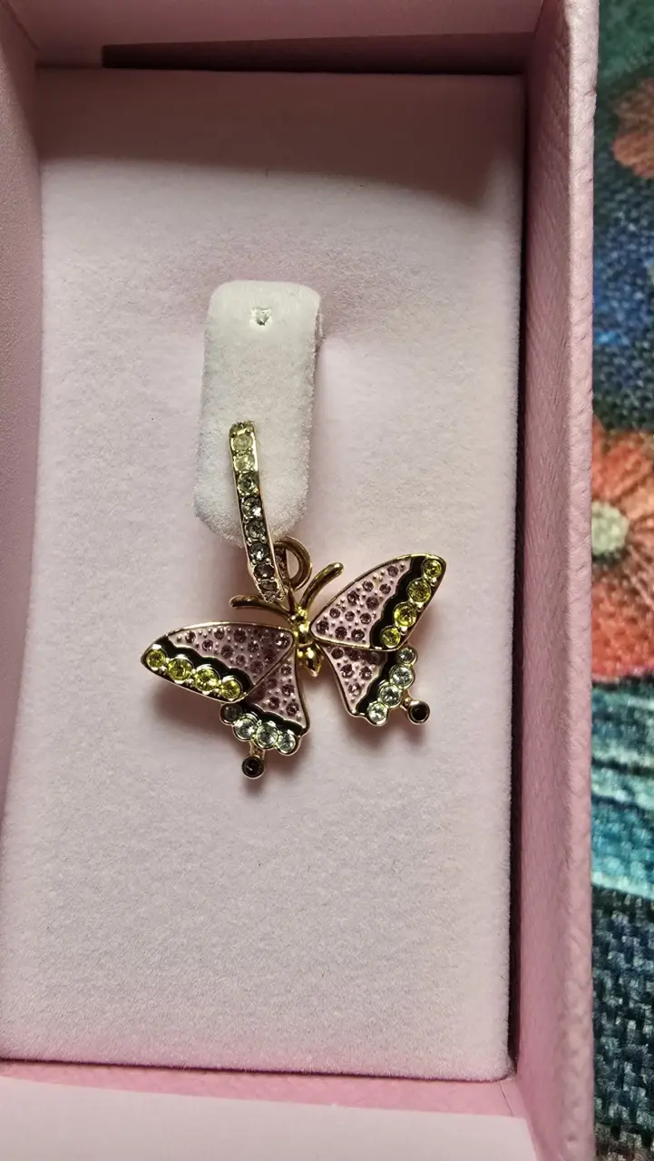 Aros mariposa con cristales - miniatura 1