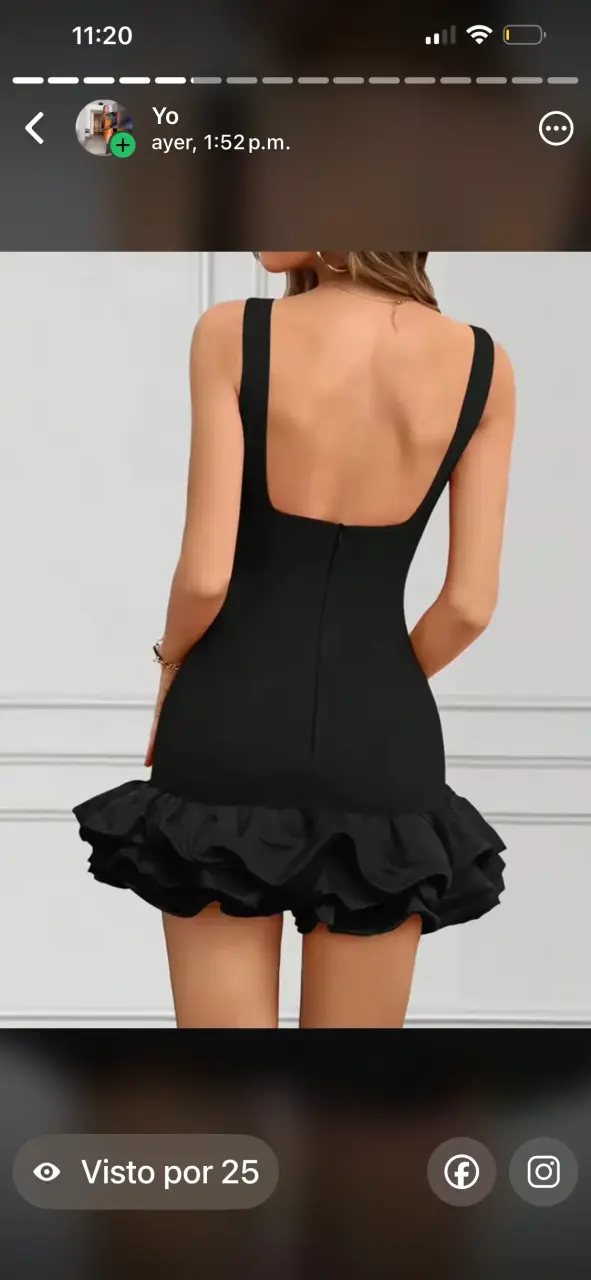 Vestido negro elegante talla M - miniatura 2