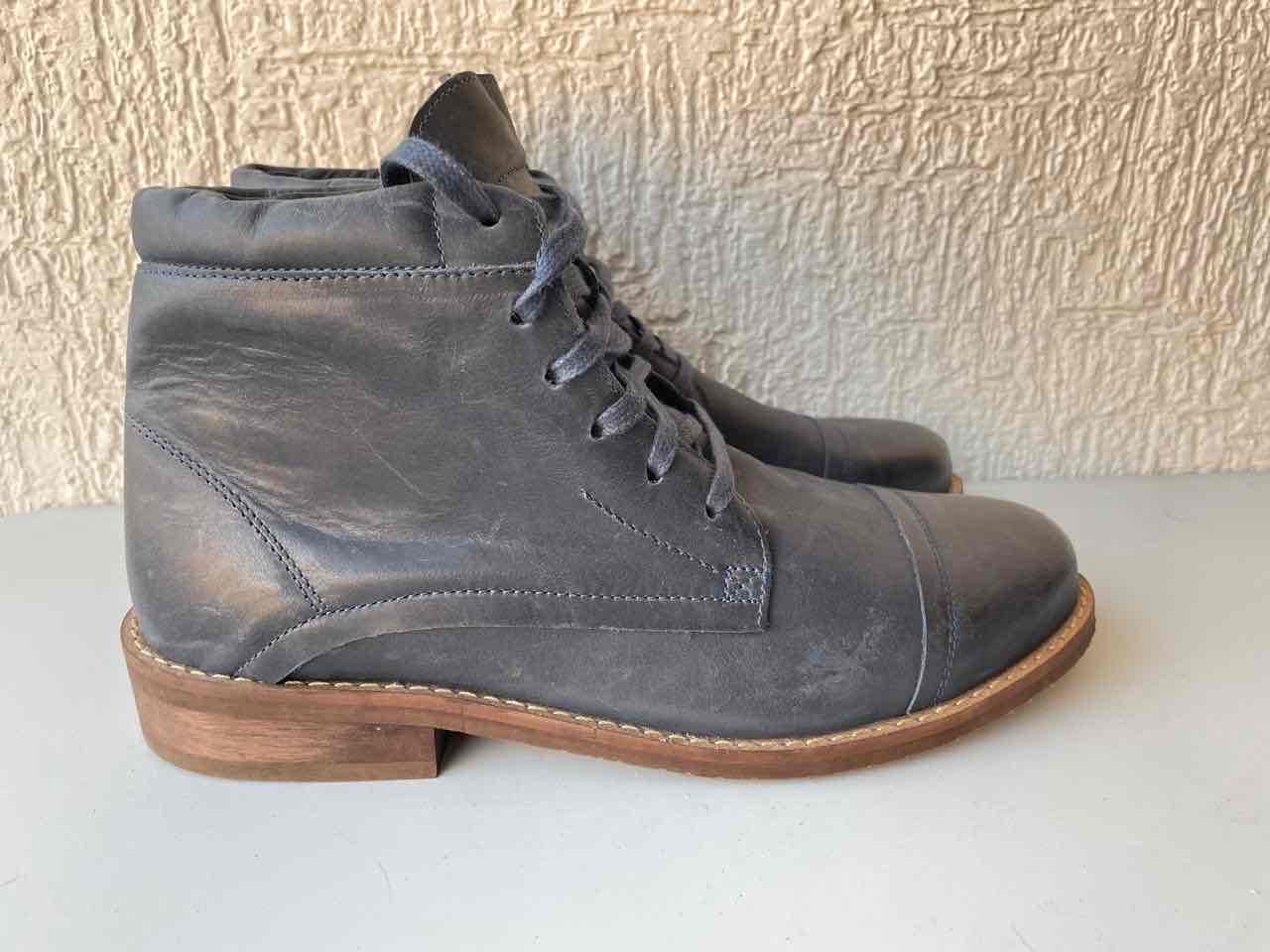 Botines de cuero azul DAFIRENZE - miniatura 2