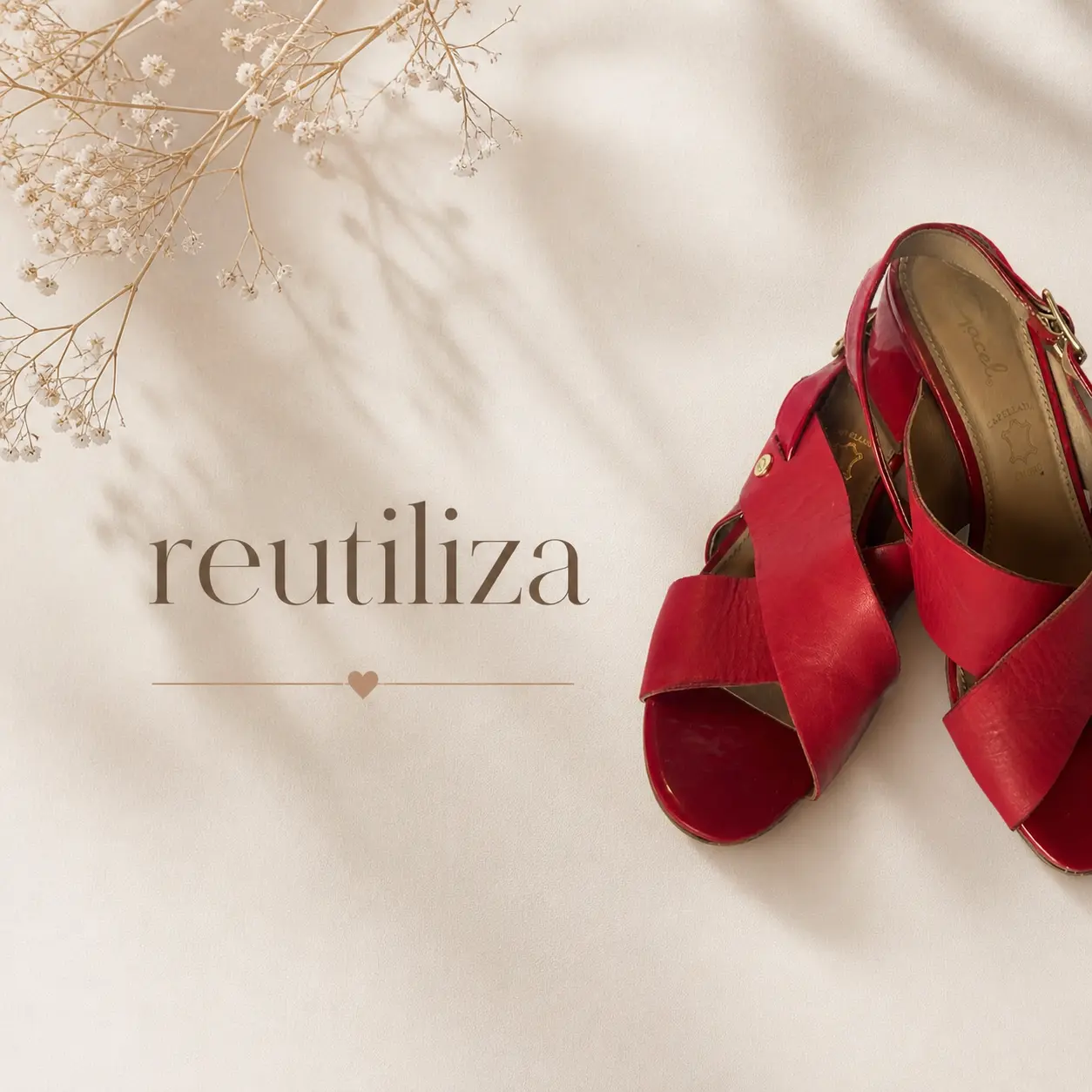 Sandalias rojas Gacel  de cuero - miniatura 1