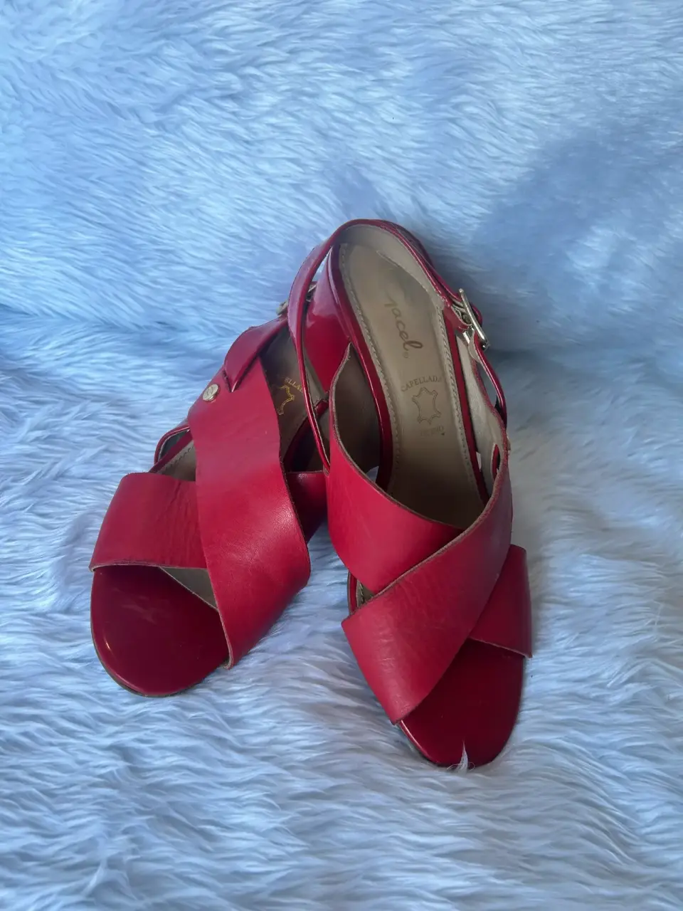 Sandalias rojas Gacel  de cuero - miniatura 3