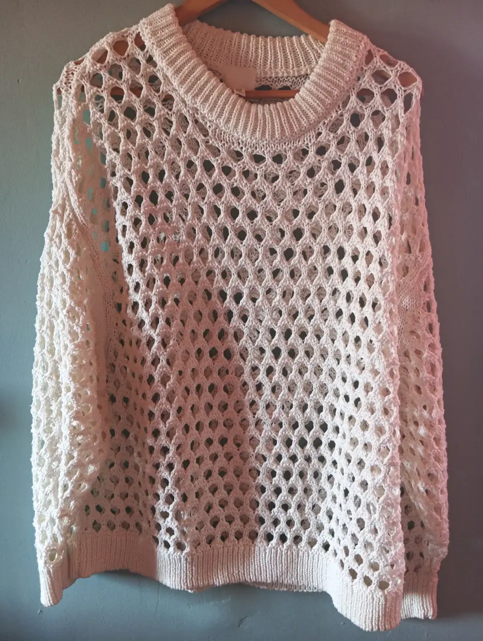 Sweater calado beige