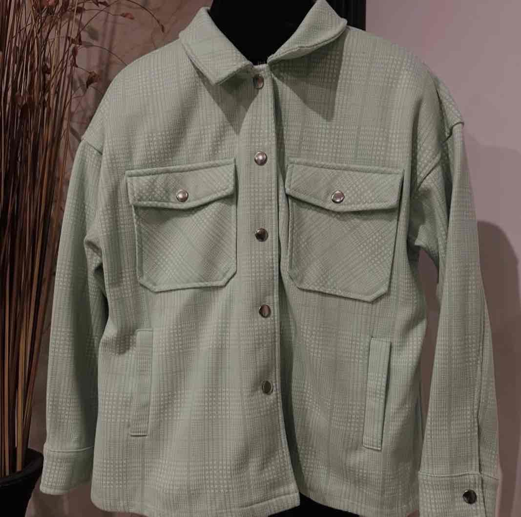 Chaqueta verde con bolsillos - miniatura 1