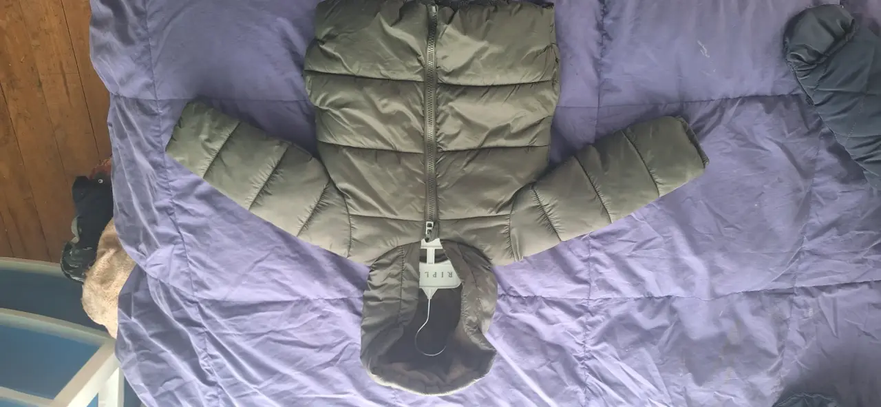 Chaqueta inflada verde bebe 9M - miniatura 1