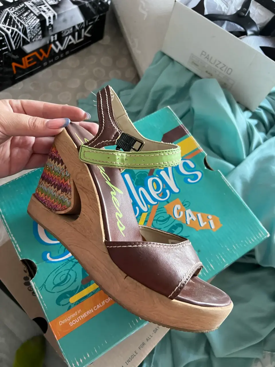 Sandalias Skechers con plataforma - miniatura 1