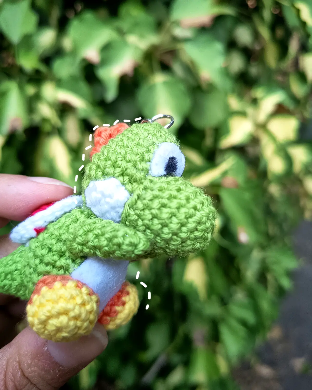 Llavero amigurumi de Yoshi - miniatura 1