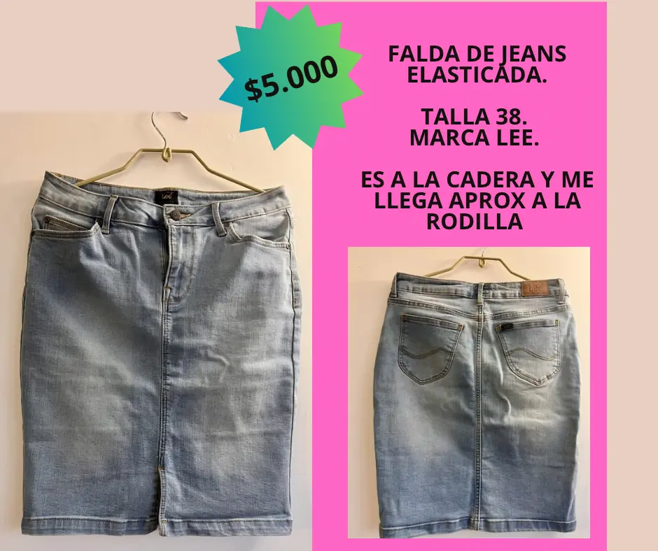 Falda de jeans Lee elastizada - miniatura 1