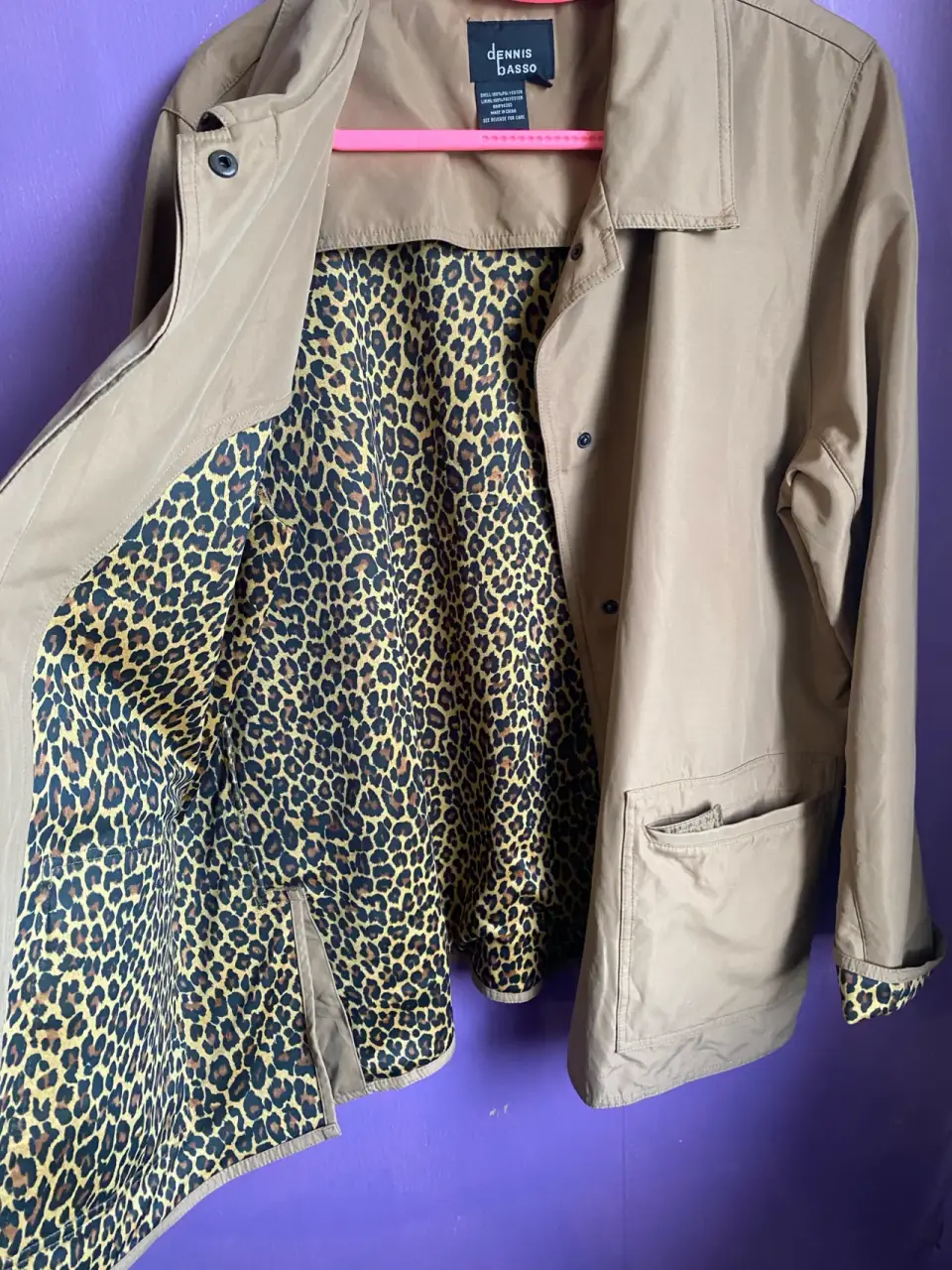 Chaqueta beige con forro estampado - miniatura 2